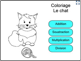 coloriage chat Opérations