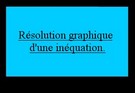 Resolution graphique d inequation