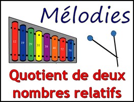 M�lodie � trouver � l'aide de quotients de nombres relatifs