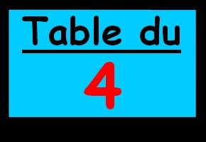 table du 4