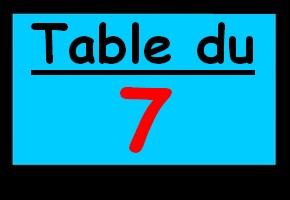 table du 7