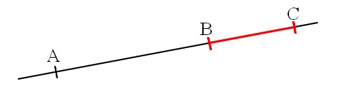 un point n'appartenant pas à un segment