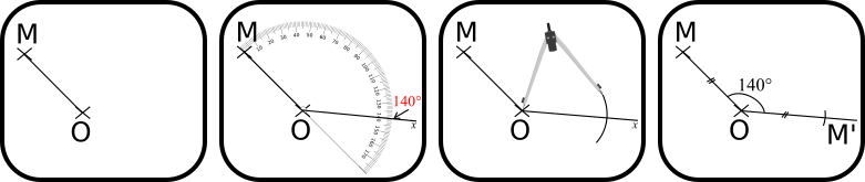 Construction de l image d un point par une rotation