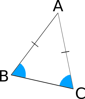 angles à la base d un triangle isocèle