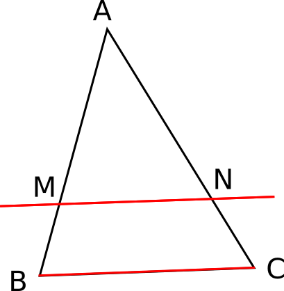 théorème de thalès dans le triangle