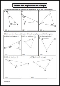 Somme des angles dans un triangle