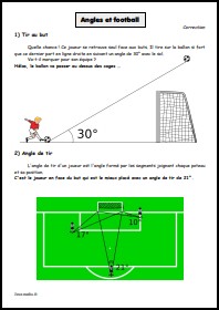 Angles et football - Correction