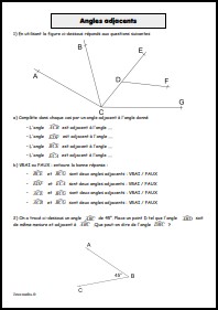 Angles adjacents