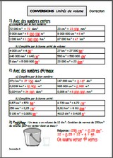 Conversion - unités de volume - correction