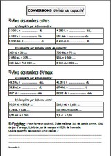 Conversion - unités de capacité