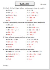 Distributivité - correction