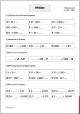 Division par 10 100 ou 1000