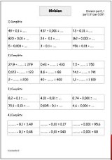 Division par 0,1 0,01 0,001