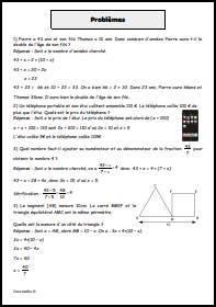 Problèmes - Correction