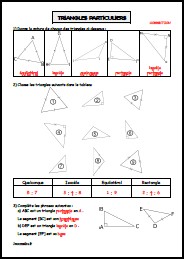 Triangles particuliers (Correction)