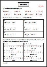 Appartenance d'un nombre à un intervalle - Correction