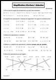 Simplification d'écriture  / Réduction - Correction