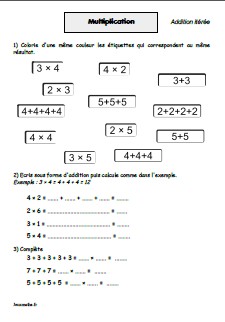 Exercices De Maths Multiplication