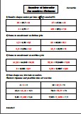 Encadrer des nombres décimaux - correction