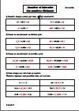 Encadrer des nombres décimaux - correction