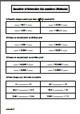 Encadrer des nombres décimaux