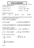 Division de fractions - Correction
