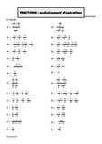 Fractions : enchaînement d'opérations  -correction