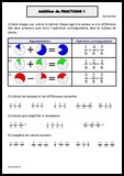 Additions de fractions 1 - correction