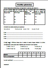 Programmes de calcul + mot caché