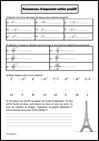 puissances d'exposant entier positif 2