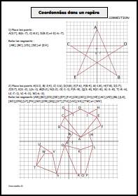Coordonnées dans un repère - Correction