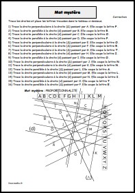 Mot mystère - Correction