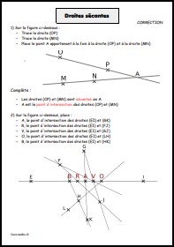 Droites sécantes - Correction