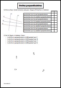 Droites perpendiculaires