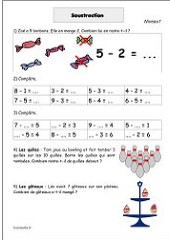 Exercice De Maths Soustractions Posees De Deux Nombres Entiers