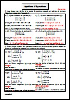 Tester une solution d'un système d'équations - Correction