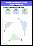Construction de triangles - Connaissant la longueur des 3 côtés (Correction)