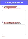 Construction de triangles -
Triangles particuliers