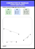 Construction de triangles -
Connaissant angle(s) et/ou longueur(s)