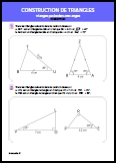 Construction de triangles -
Triangles particuliers avec angles (Correction)