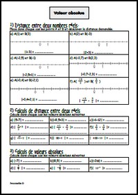 Valeur absolue - distance entre deux nombres réels