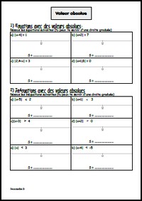 Equations et inéquations avec valeurs absolues