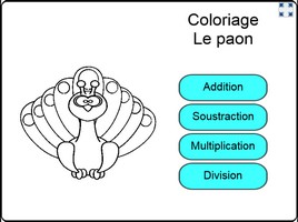 coloriage paon Opérations