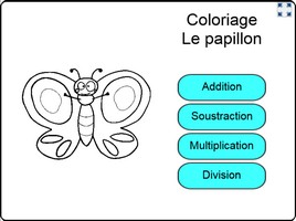 coloriage papillon Opérations