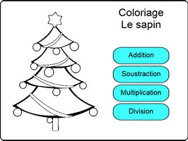 coloriage sapin Opérations