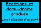 Fractions : Lire l'abscisse d'un point sur une droite graduée