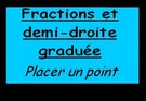 Fractions : Placer un point sur une droite graduée