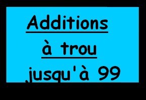 Additions à trou jusqu'à 99