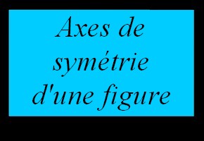 Axes de symétrie d'une figure