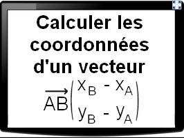 Calculer les coordonnées d'un vecteur